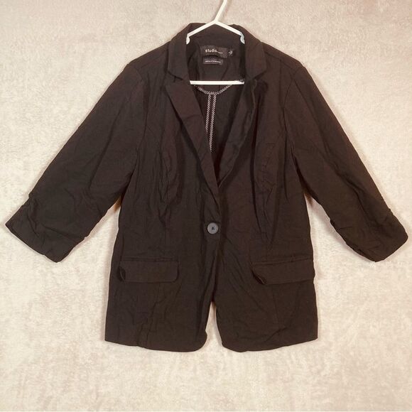 Torrid Studio‎ Lexington Millennium Stretch Blazer Office Plus Size 2 2X Black - Picture 5 of 9